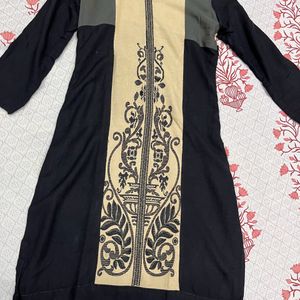 Combo Kurta Leggings - Black & Cream