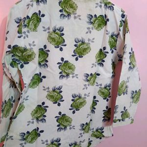 Printed White Shirt For Women