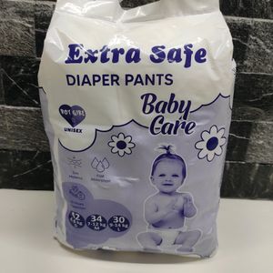 Extra Safe Baby Diaper 34 pieces Medium