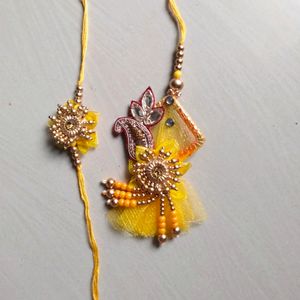 Rakhi for Brother and Bhabhi - Premium Floral