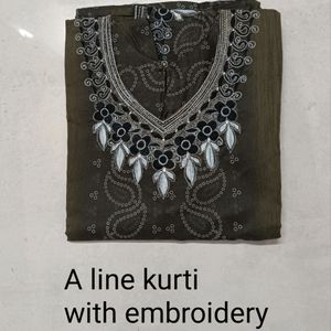 Embroidered Suit With Dupatta