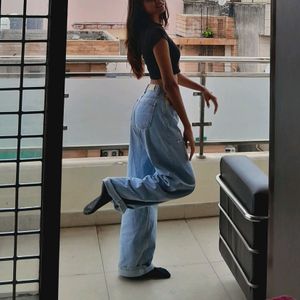 (Free Ship.) PERFECT wide LEG DENIM