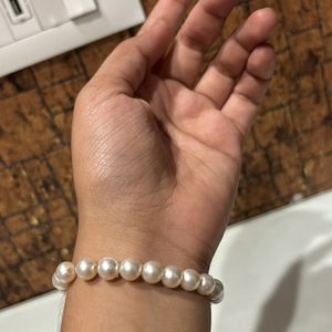 Black White Pearl Bracelet