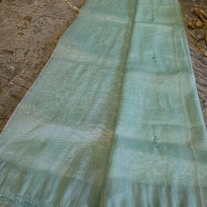 Light Sky Oraganze Saree