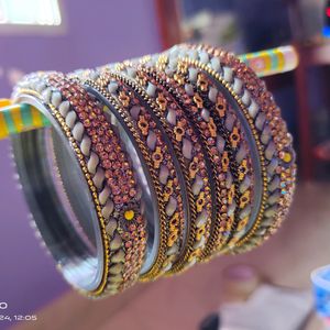 Beautiful 😻Grey Colour 🤍 Bangles 😘