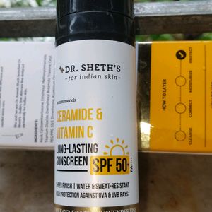 Dr. Sheth's Ceramide & Vitamin c Long lasting💛🌼