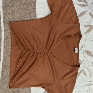 Brown Crop Top