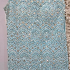 Sky Blue Colour Sharara Set With Duppata