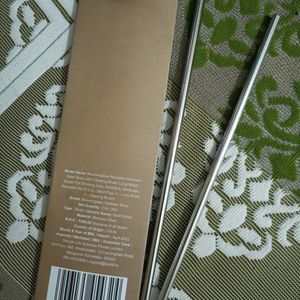 Set Of 2 Metal Straws