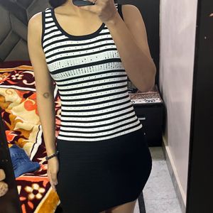 Black And White Bodycon Dress