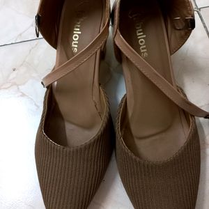 Tan Block Heels