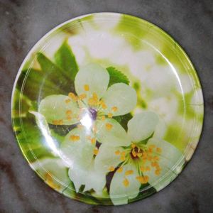 Big Dining Plates With Floral Print