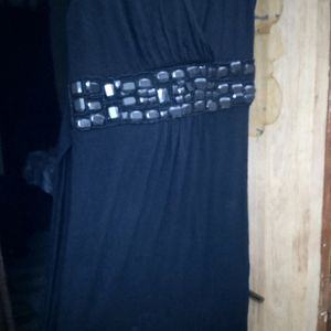 Black Stone Studded Party Dress