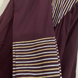 Designer Wine Shade Poncho Style Cordset