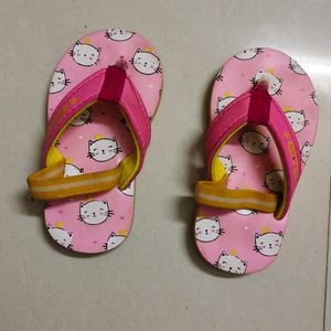 Cutewalk By Babybug Flipflop With Kitty Print