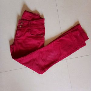 Cherry Colour Pant