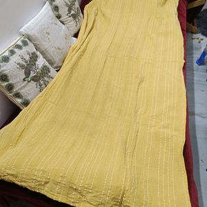 7 Feet Yellow Curtain 5pieces