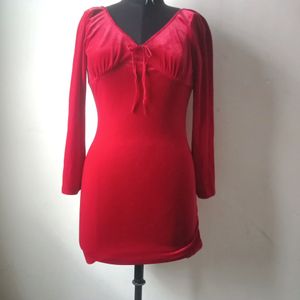 Dreeses/ Red Velvet Dress