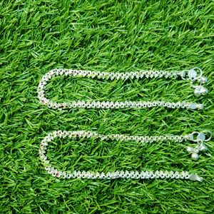 100% Pure Silver Anklets