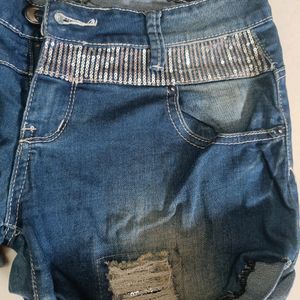 Denim Faded Shorts Size XL .