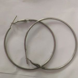 Metal Alloy Hoop Earrings