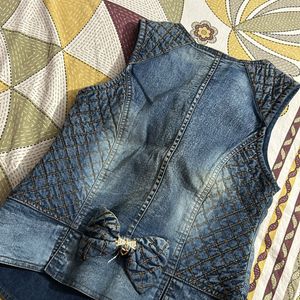 Denim Sleeveless Jacket