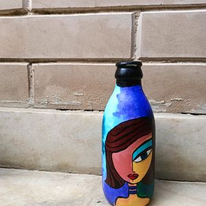 Abstract Art On Glass Bottle