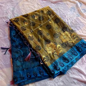 Today Only🎉Unused Saree With Blouse (Women's)