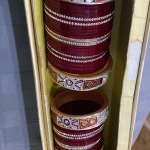 Designer Maroon Bridal Chura