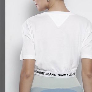 Tommy Hilfiger White Crop Top- L Size-New With Tag