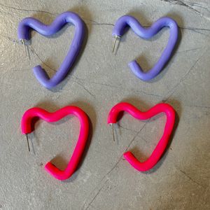 Handmade Heart Shaped Earrings