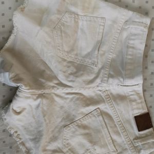 White Denim Short