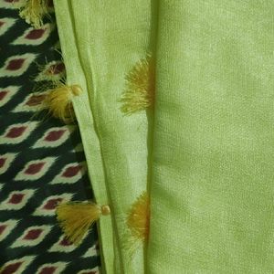 Jute Cotton Saree with Stitched Blouse