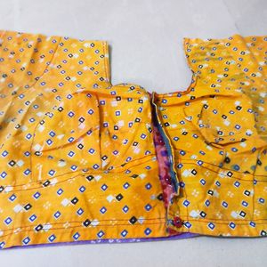 Elegant Yellow Cotton Blouse – Gently Worn