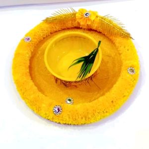 Haldi Set Yellow (Multicolor) Pack Of 1