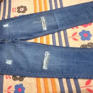 High-waisted Straight Jeans