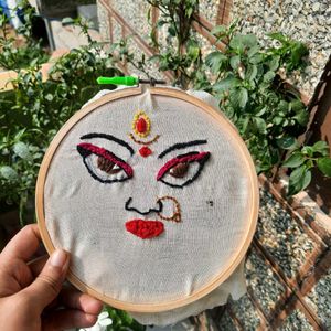 Maa Durga Embroidery Hoop