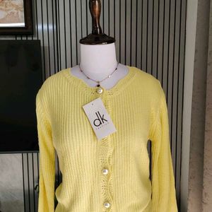 🆕 Pinteresty Pastle Yellow Cardigan