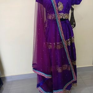 New Purple Colour Heavy Stone Work Lehanga Choli