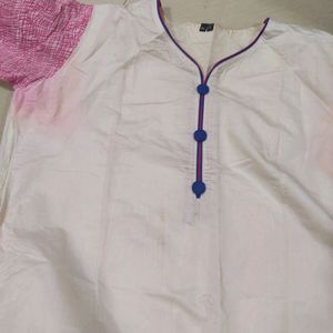 White Pink Kurti