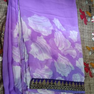 Saree With Stitch Blouse