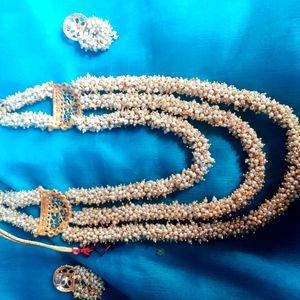 3 Layer Long Moti Nacklace