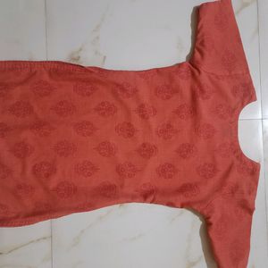 Orange/ Peach Short Kurti