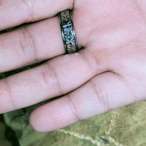 Silver Titanium Thumb Ring