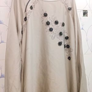 Abaya With Dupatta Creme