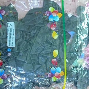 100 Pcs Black Colour Metallic Balloon