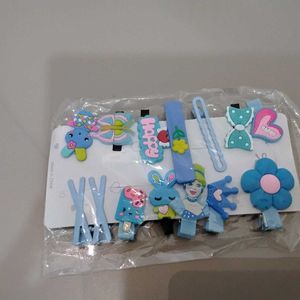 Blue Tic Tac Clips Set