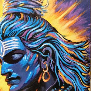 Abstract Shiv Painting