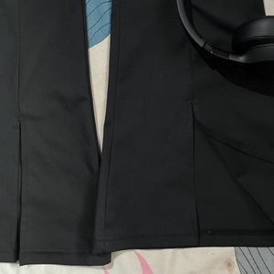 Flared Bottom Slit Activewear Pant