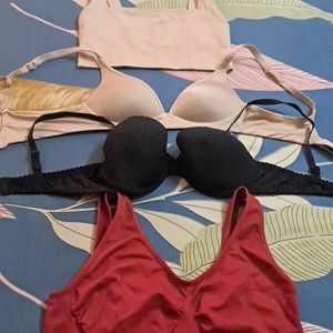 Combo Of Four Imported Fabric Bra